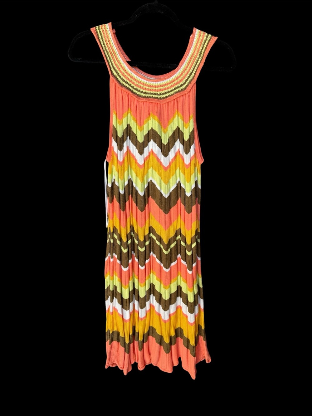 ANTONIO MELANI Multicolor Striped Chevron Knit Dress Size Large (NWT) - Picture 2 of 8